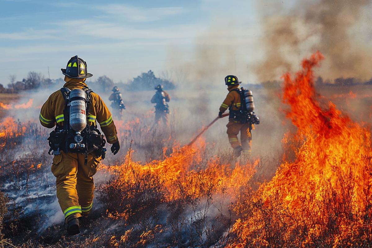 NH firefighters battle brush fire off Gerrish Road in Salisbury