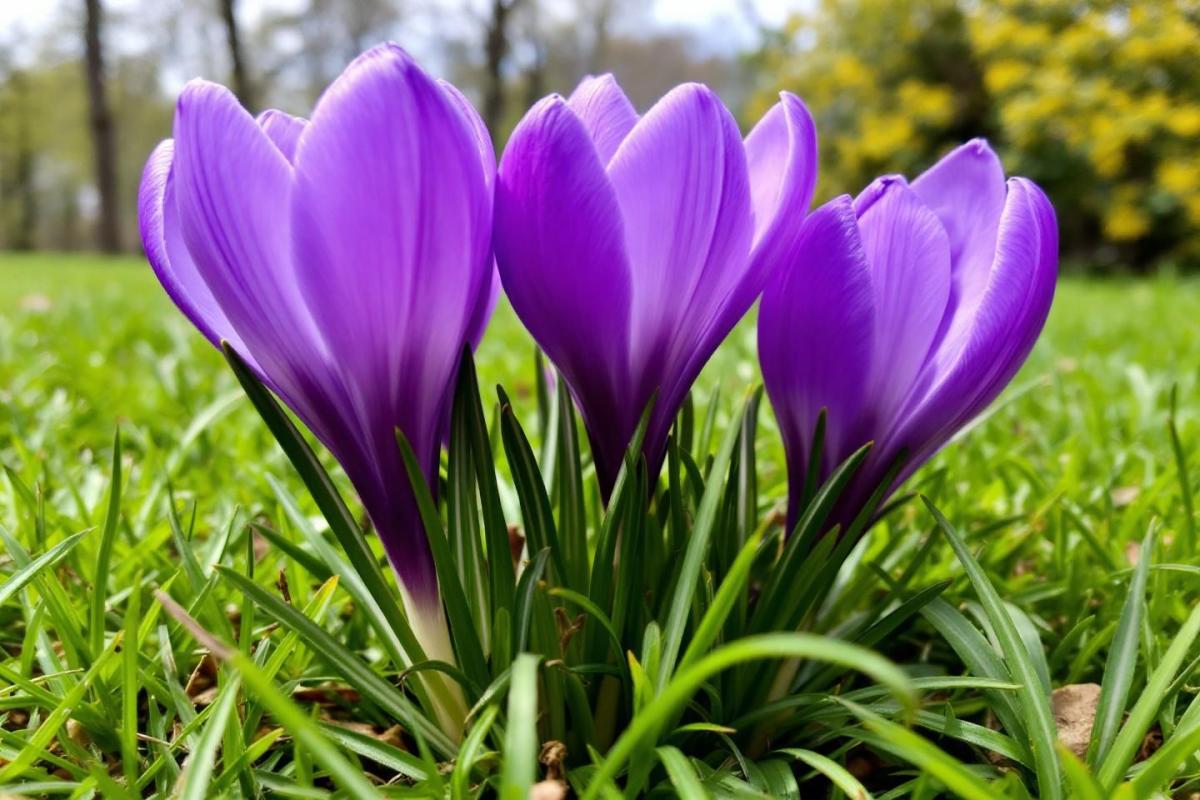 Salisbury : 4,000 purple crocuses planted in Churchill Gardens